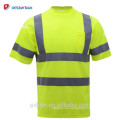 Camisetas de seguridad personalizadas de alta visibilidad Clase 2 Camiseta de seguridad reflectante de alta visibilidad amarillo de manga corta Ropa de trabajo de trabajo fluo de Fluo